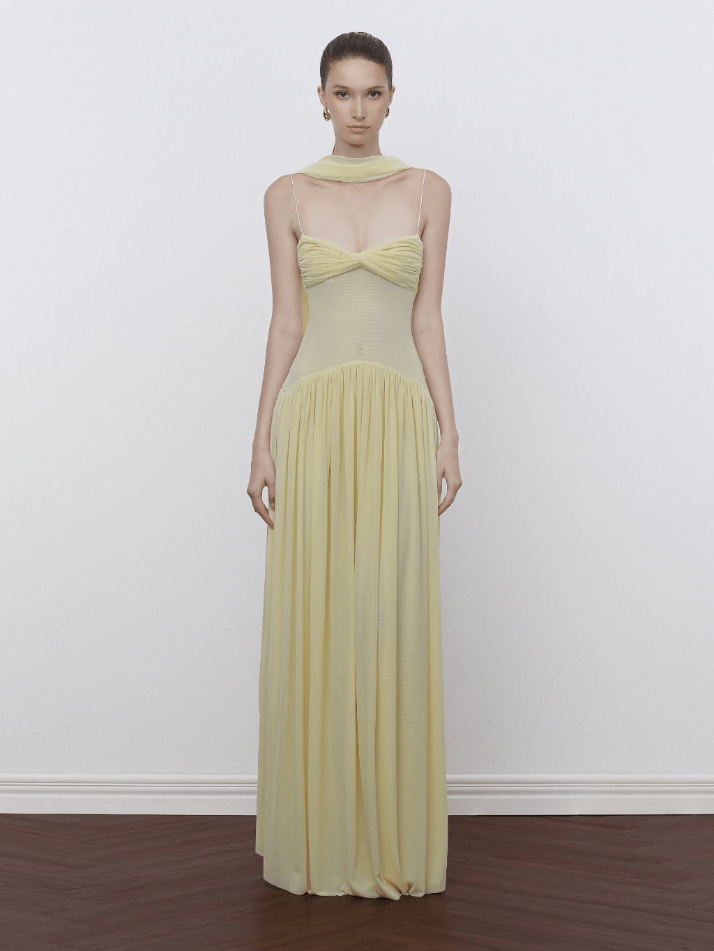 Muse Mesh Halter Gown