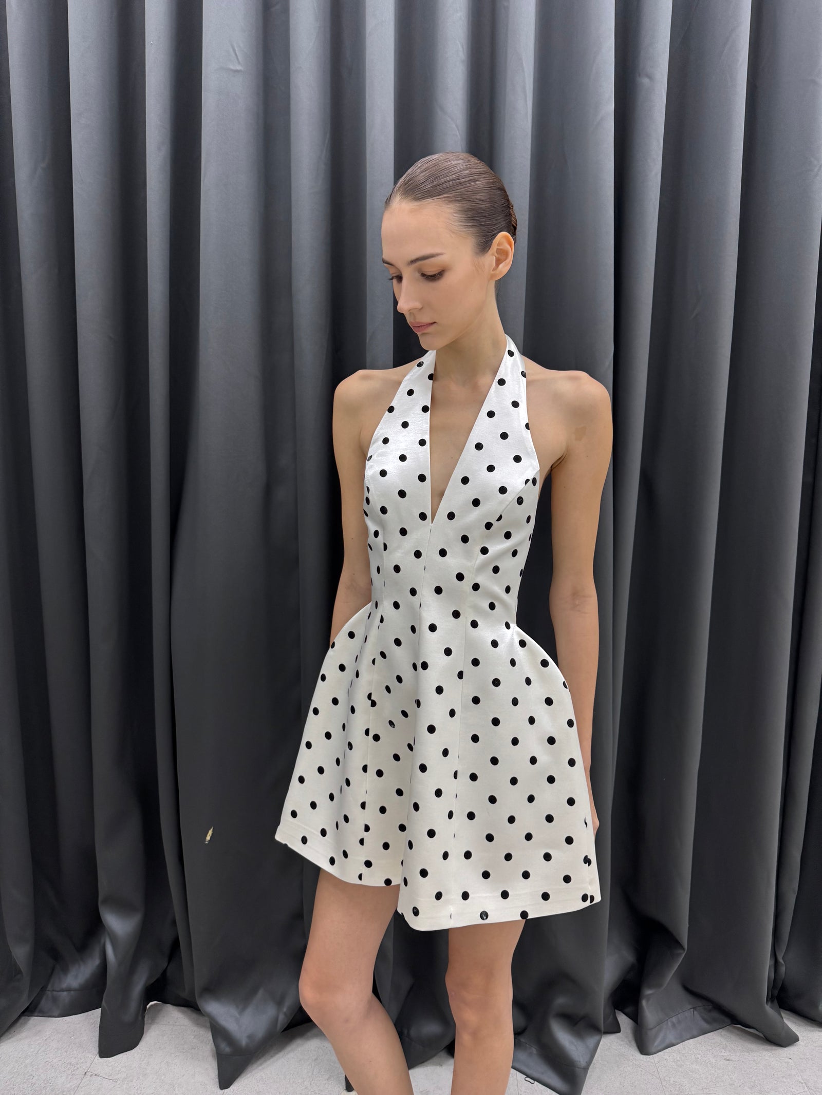 Monroe White Polka Dot Dress
