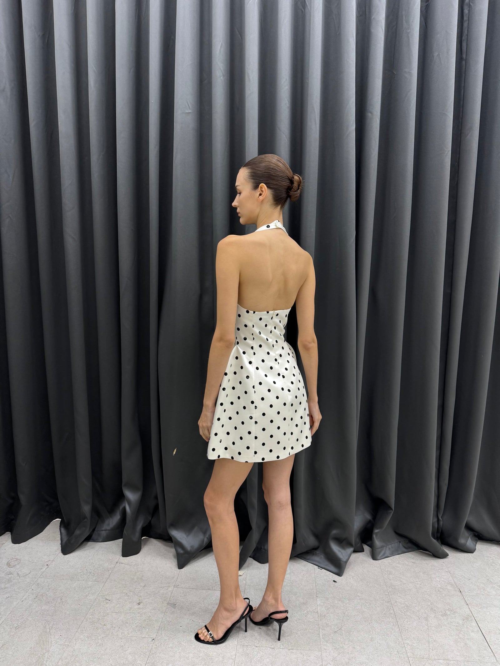 Monroe White Polka Dot Dress - Elegant Women's Fashion  COCOSIN.OFFICIAL