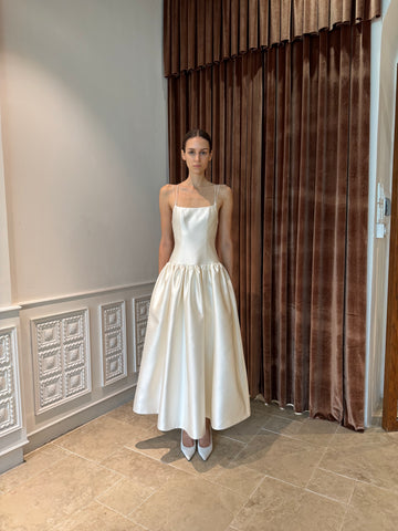 The Elena Taffeta Basque Dress