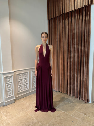 The Odette Backless Mesh Gown