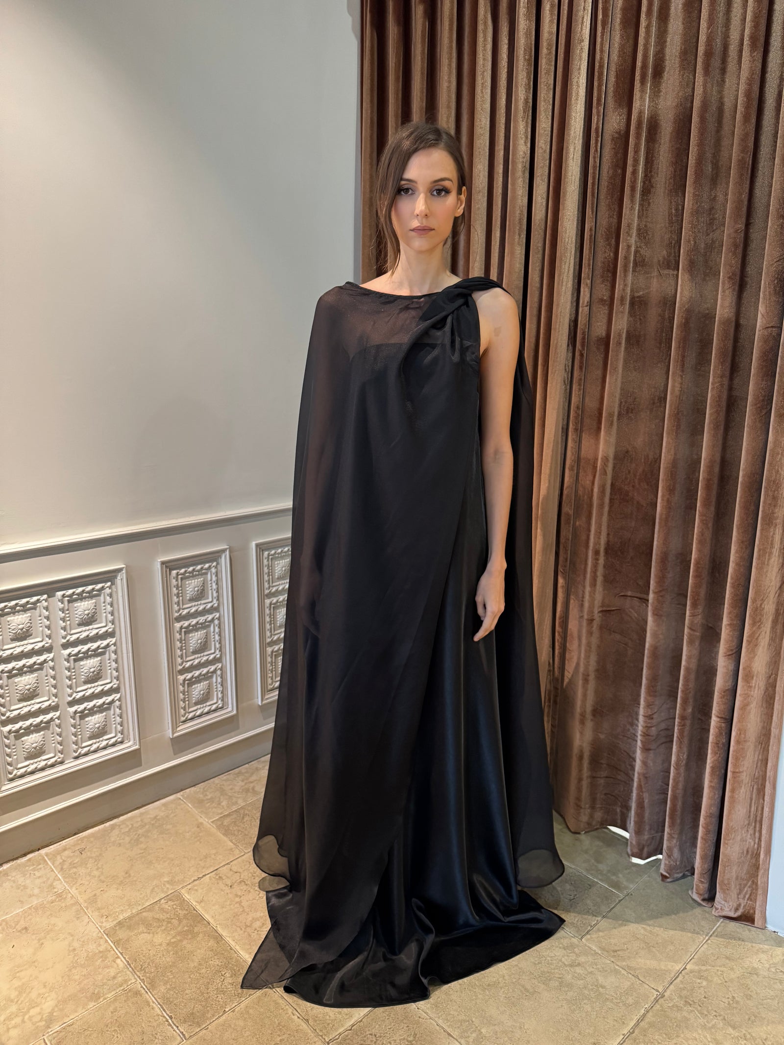 chinese dress ladies Cape Midi Dress – WeWoreWhat main image 1