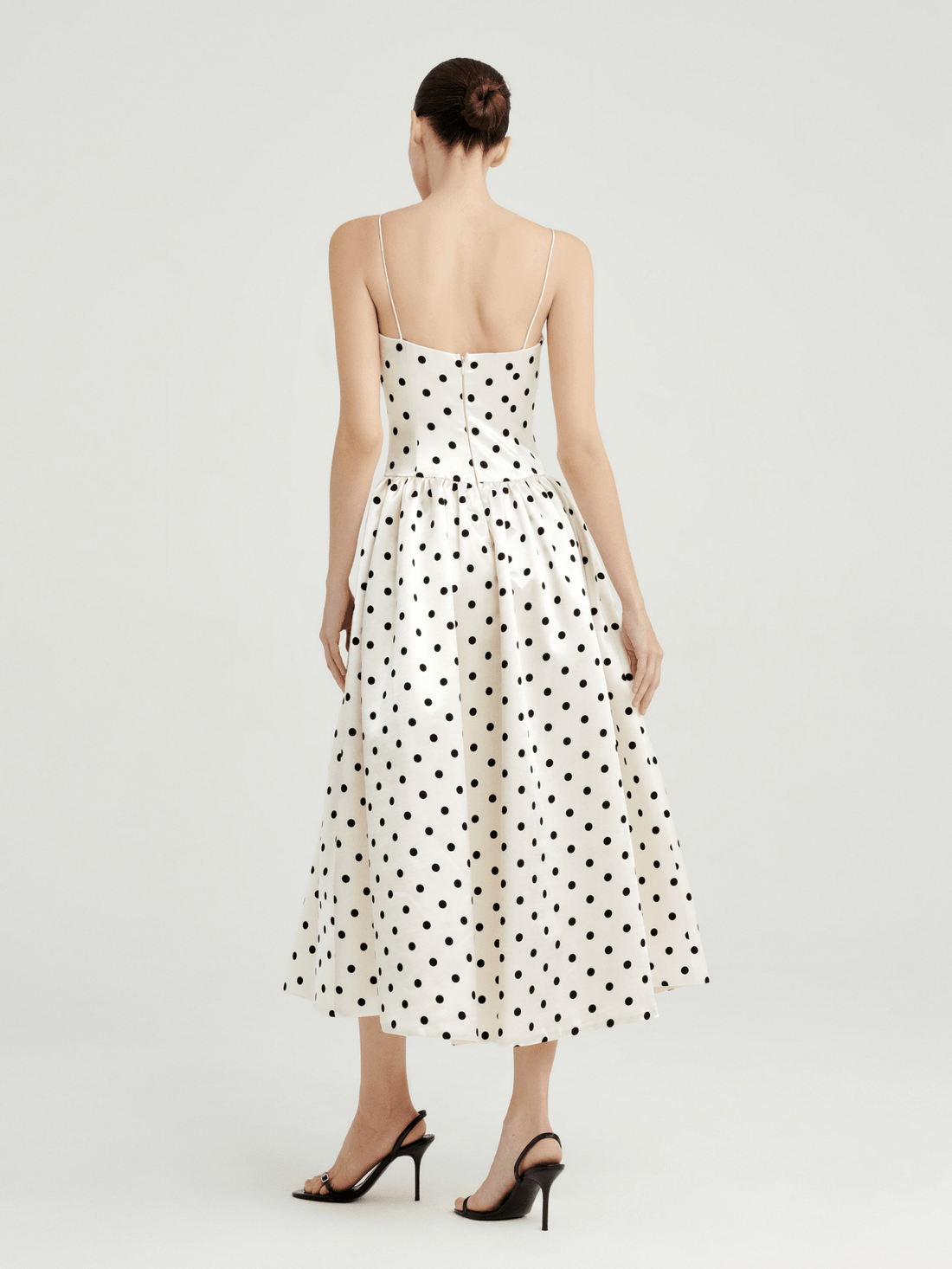 Amélie Polka Dot Satin Dress - COCOSIN.OFFICIAL