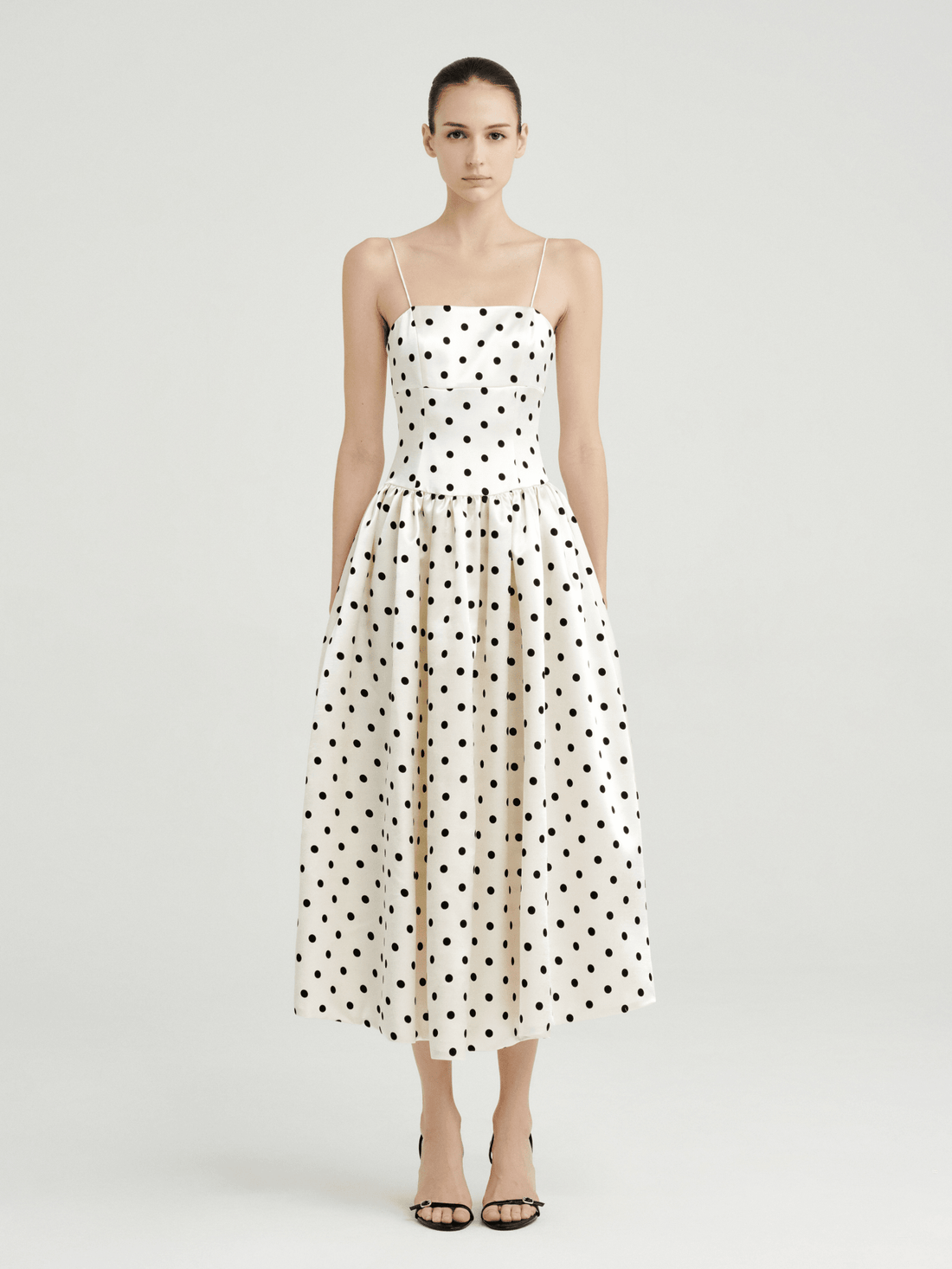 Amélie Polka Dot Satin Dress - COCOSIN.OFFICIAL