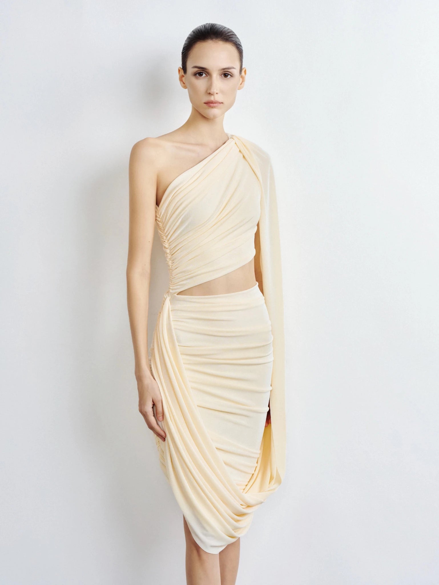 Athena Draped Cutout Midi - COCOSIN.OFFICIAL