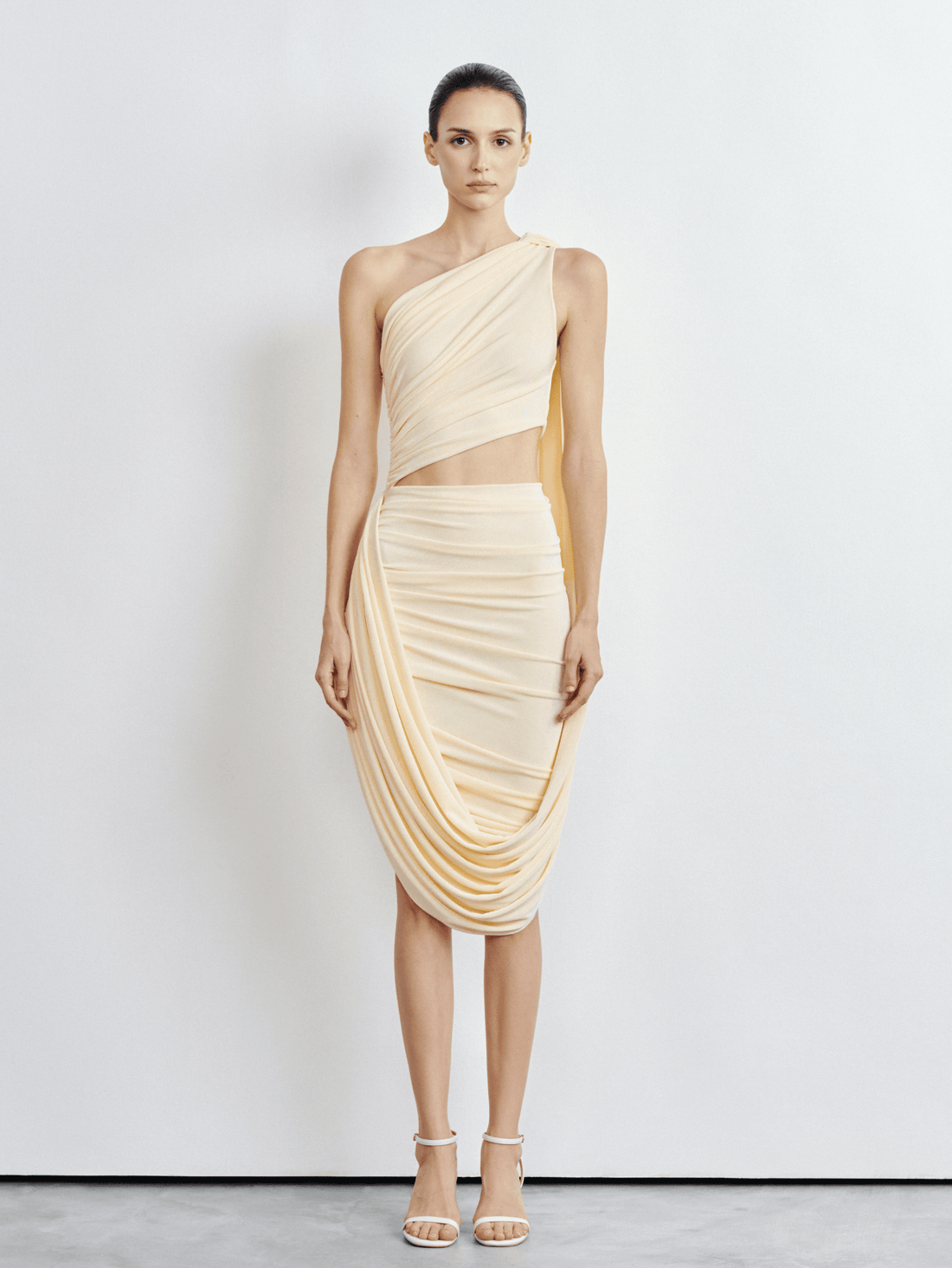 Athena Draped Cutout Midi - COCOSIN.OFFICIAL