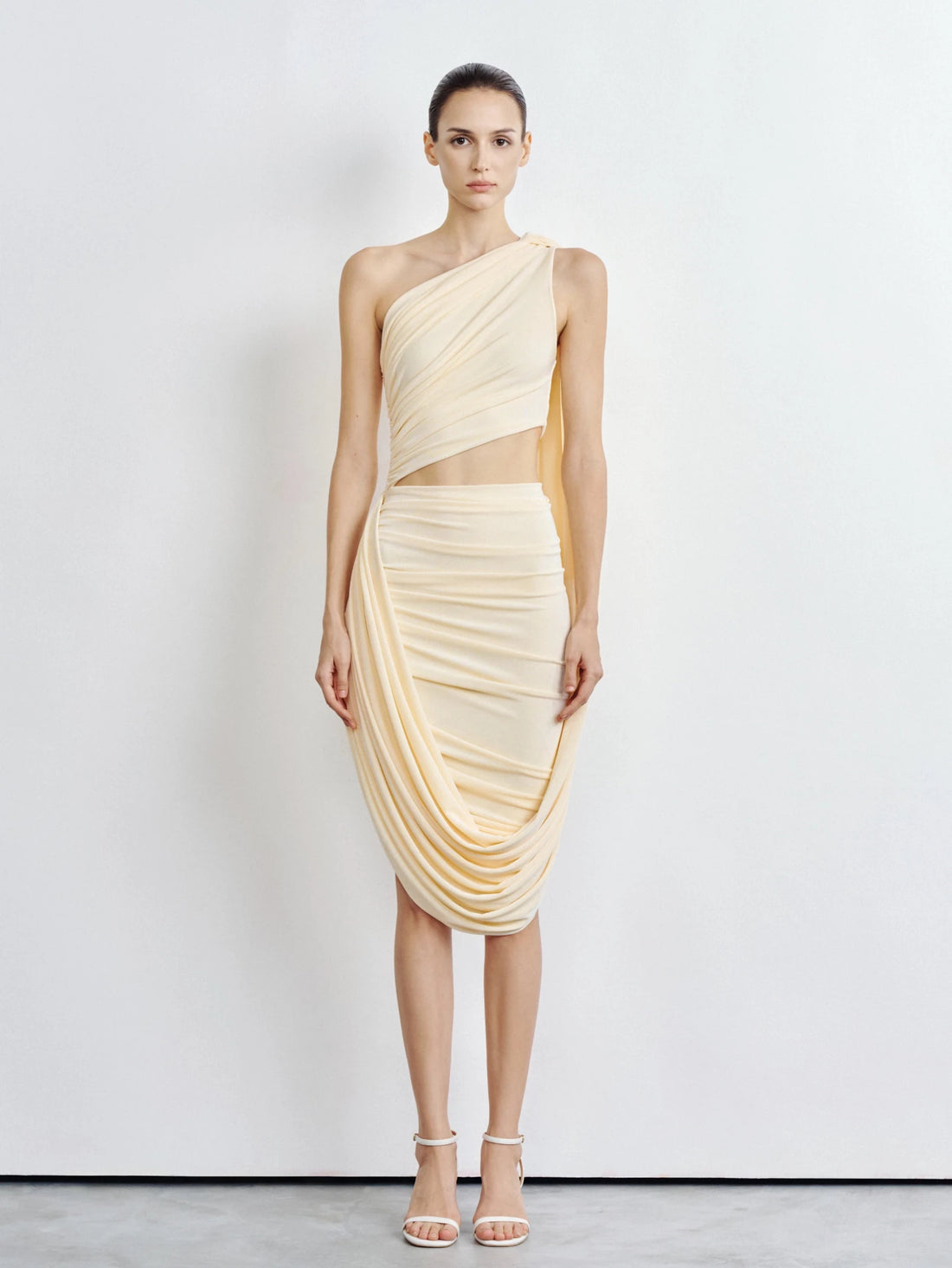Athena Draped Cutout Midi - COCOSIN.OFFICIAL