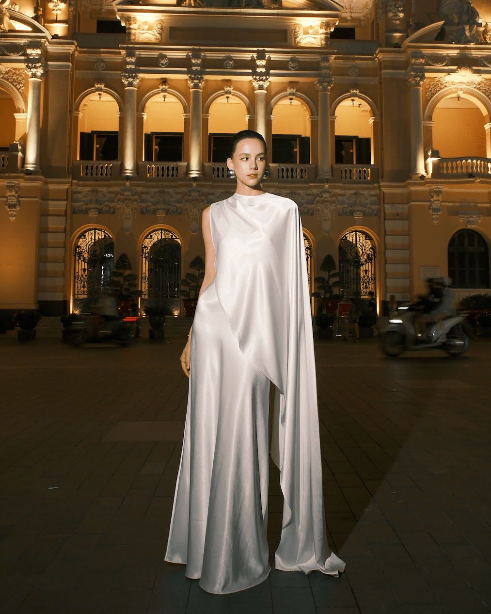 Aurelia Satin Drape Gown - COCOSIN.OFFICIAL