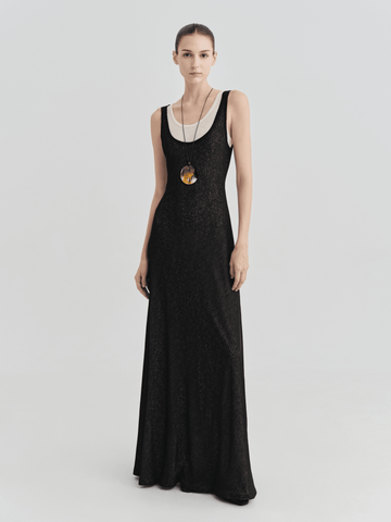 Black Ribbed Layered Tank Maxi Dress - COCOSIN.OFFICIAL