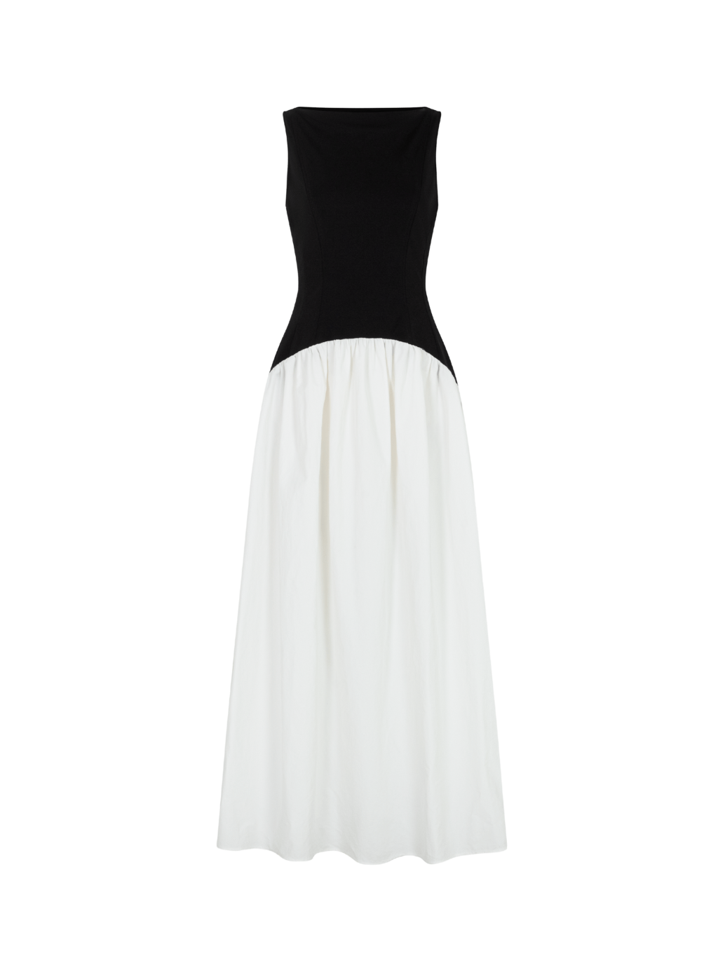 Elegant Black and White Sleeveless Dress for Modern Women COCOSIN.OFFICIAL Elegant Black and White Sleeveless Dress for Modern Women COCOSIN.OFFICIAL