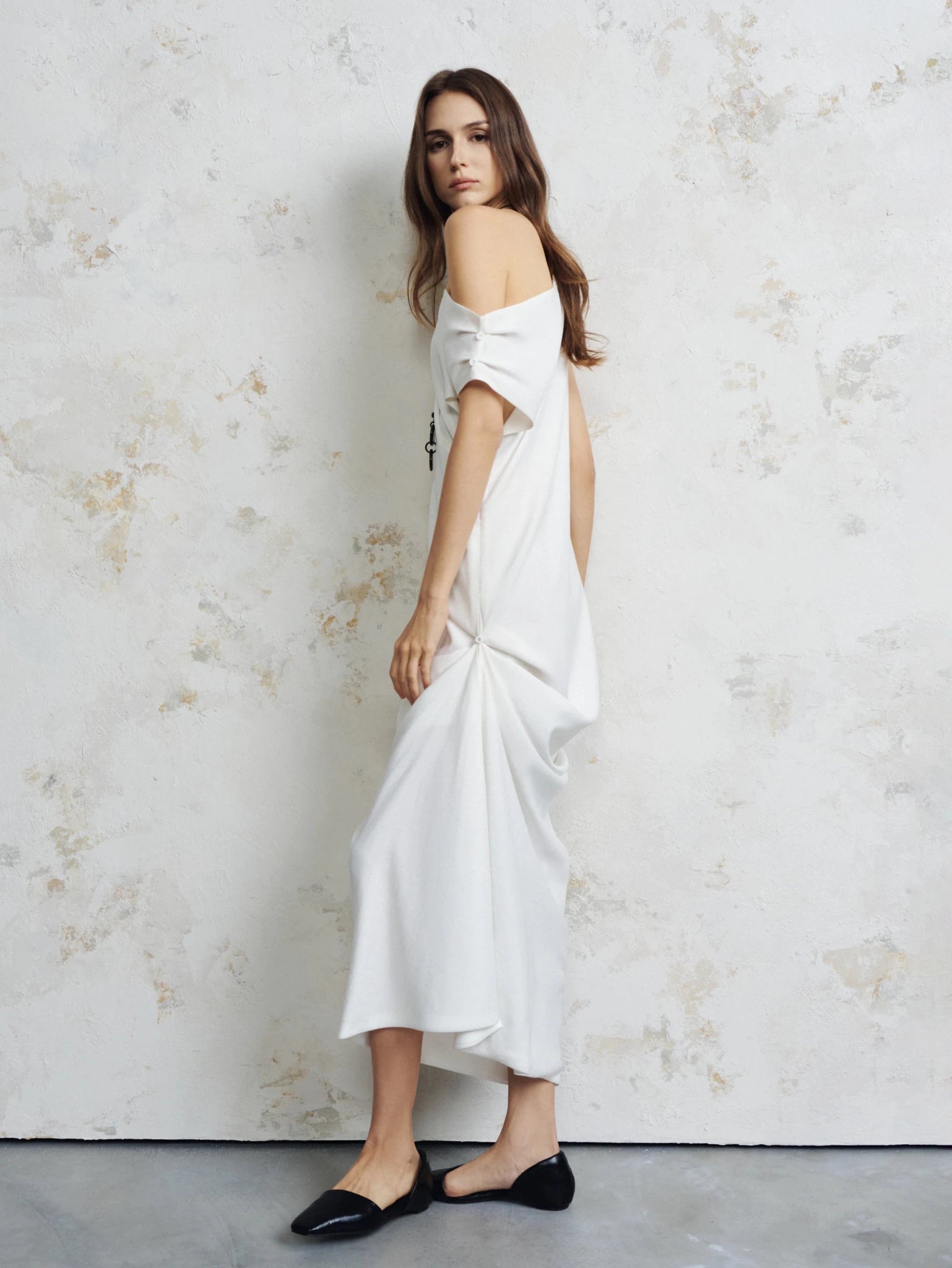 Clara Off-Shoulder Gathered Maxi - COCOSIN.OFFICIAL