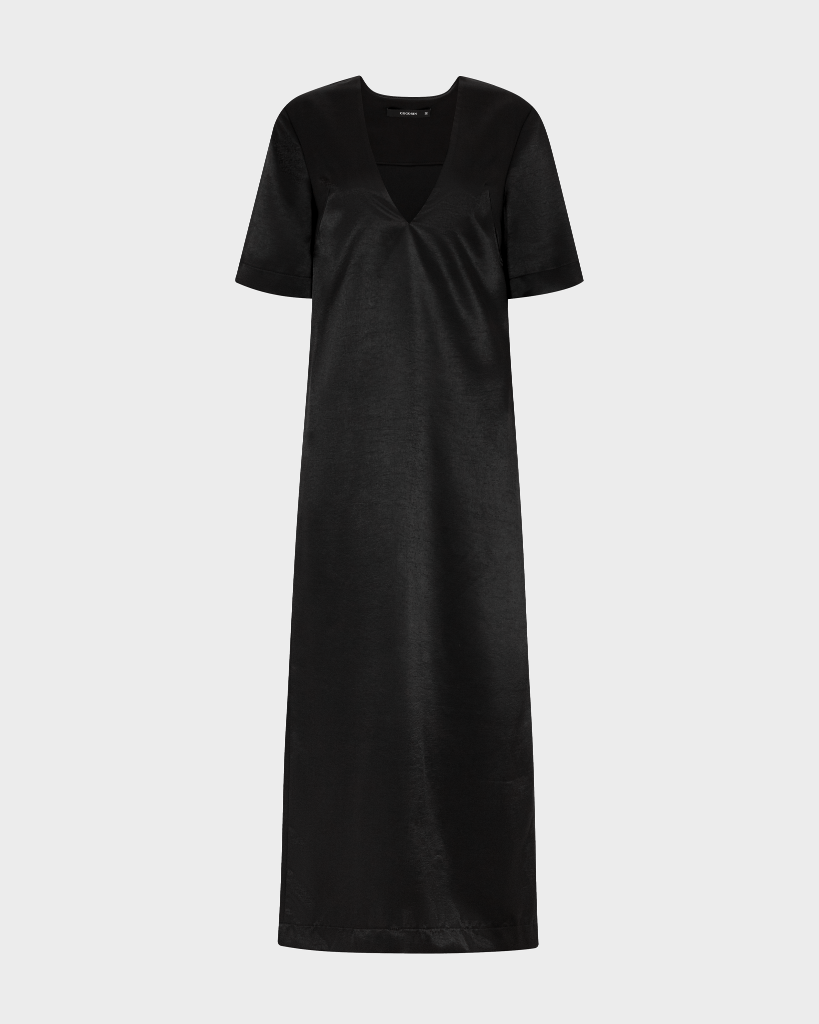 Deep V - Neck Satin Maxi Dress - COCOSIN.OFFICIAL