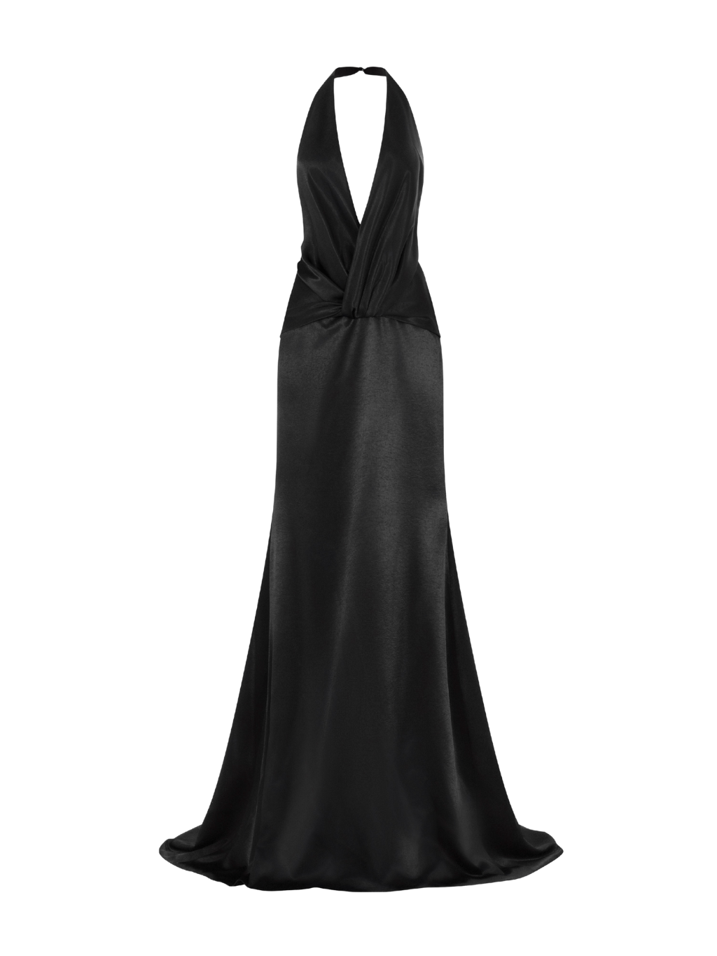 Elegant Backless Satin Dress with Mesh Drape Detail  COCOSIN.OFFICIAL