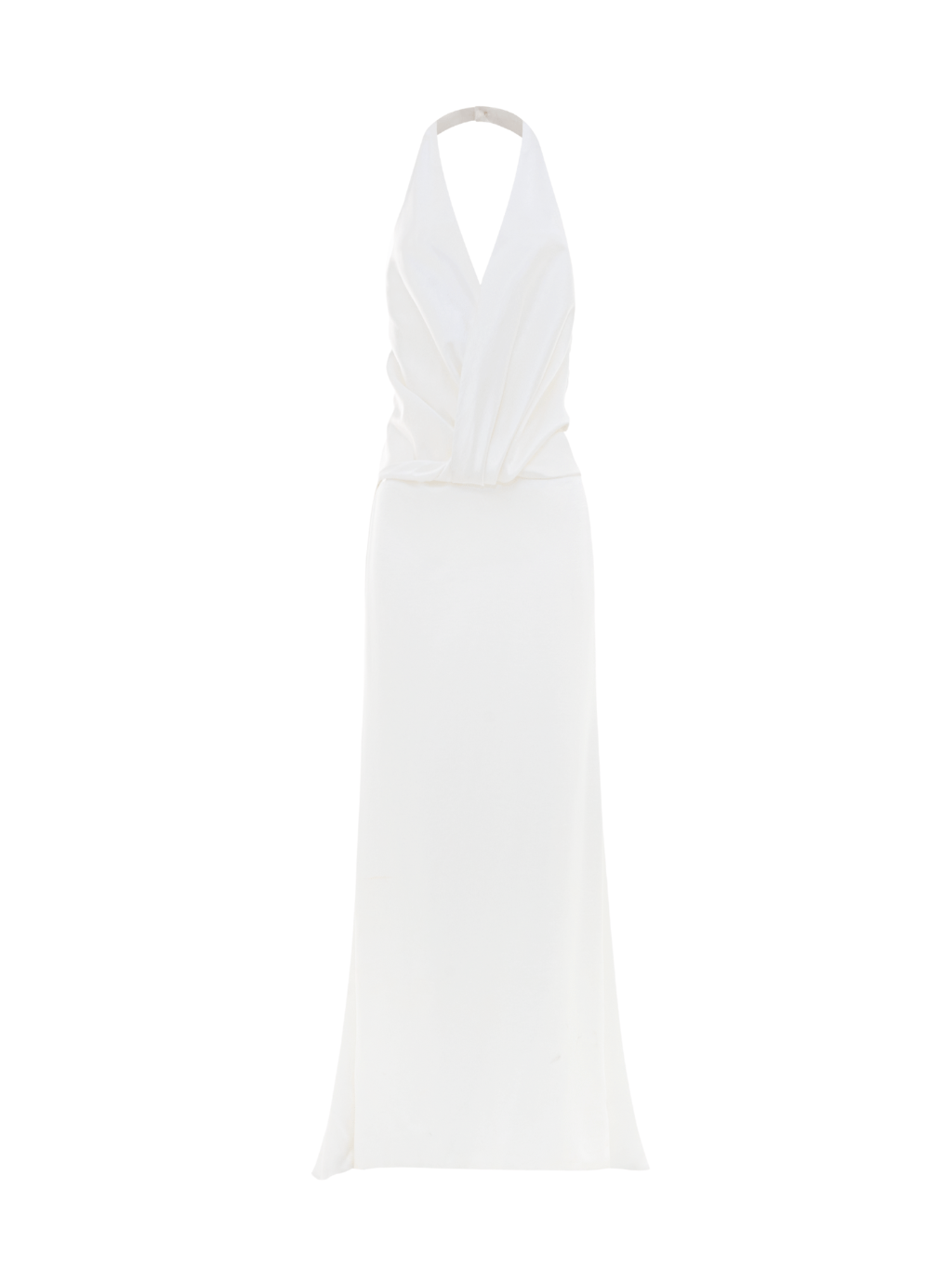 Elegant Backless Satin Dress with Mesh Drape Detail  COCOSIN.OFFICIAL