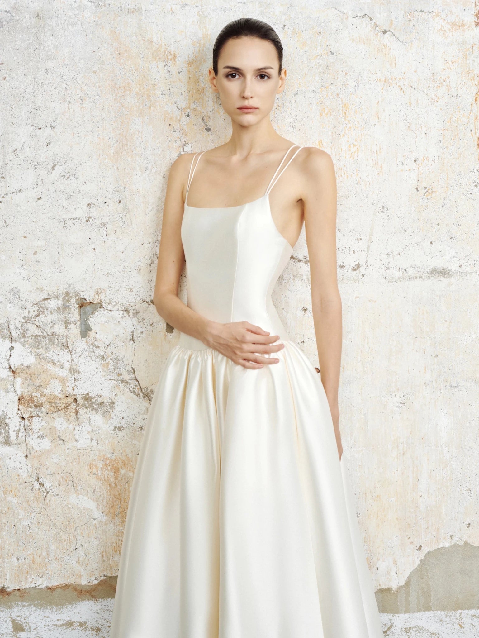 Elena Taffeta Basque Dress - COCOSIN.OFFICIAL
