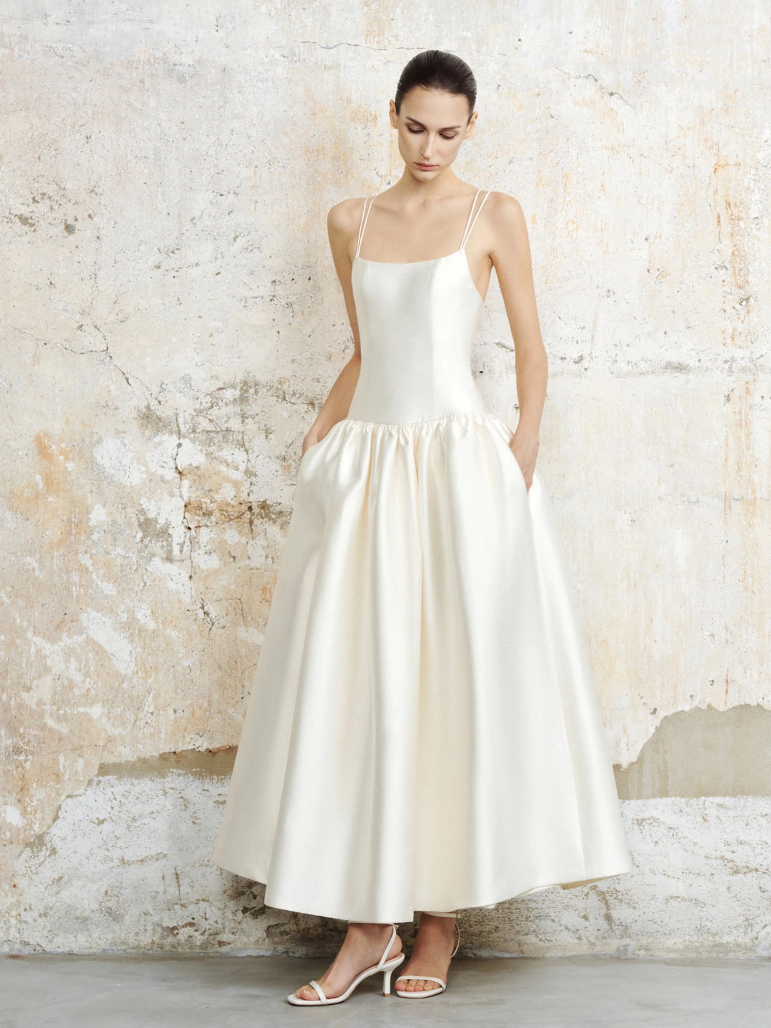 Elena Taffeta Basque Dress - COCOSIN.OFFICIAL