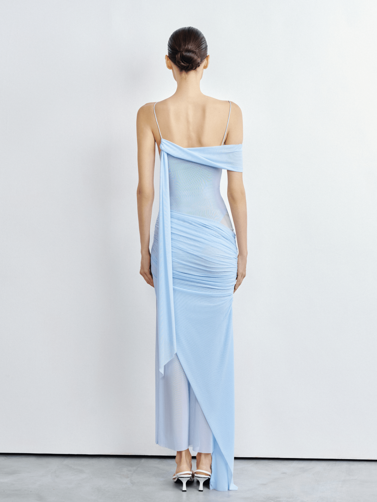 Elysia Asymmetric Mesh Dress - COCOSIN.OFFICIAL