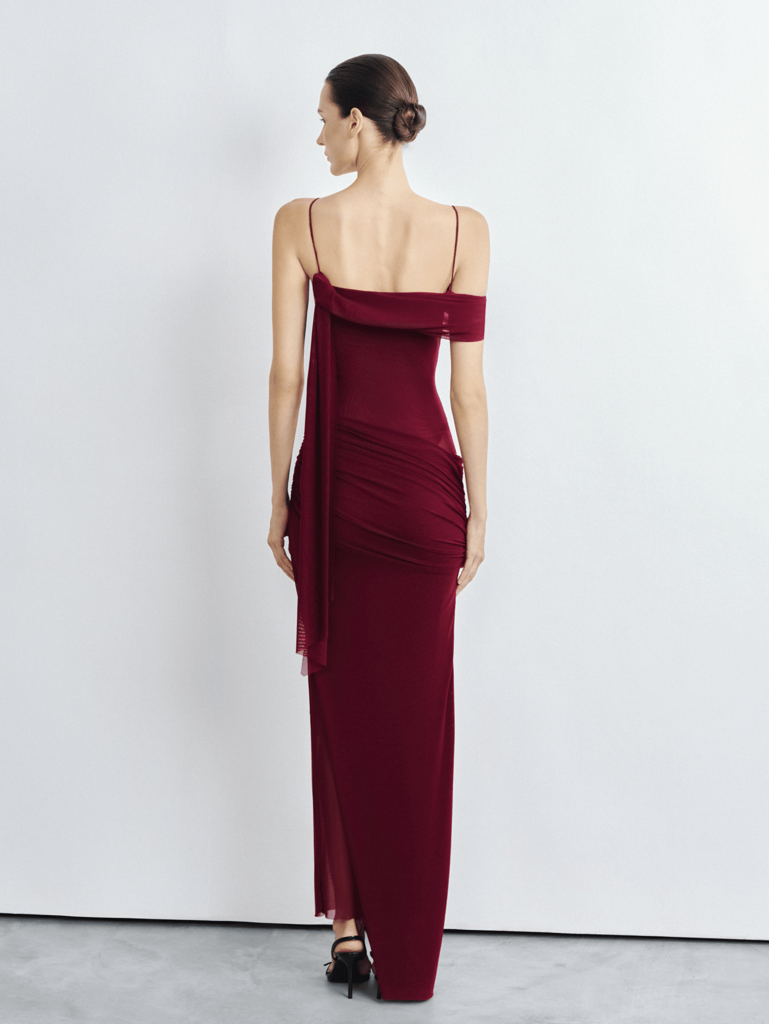 Elysia Asymmetric Mesh Dress - COCOSIN.OFFICIAL