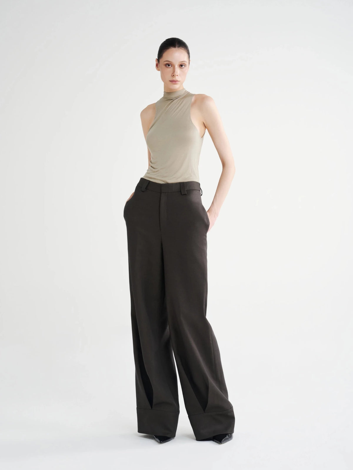 Folded-Cuff Straight-Leg Trousers - COCOSIN.OFFICIAL
