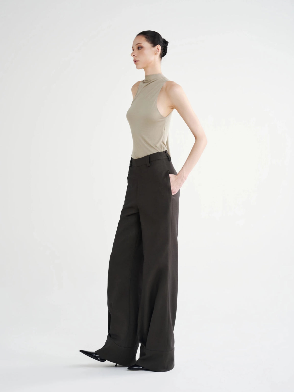 Folded-Cuff Straight-Leg Trousers - COCOSIN.OFFICIAL