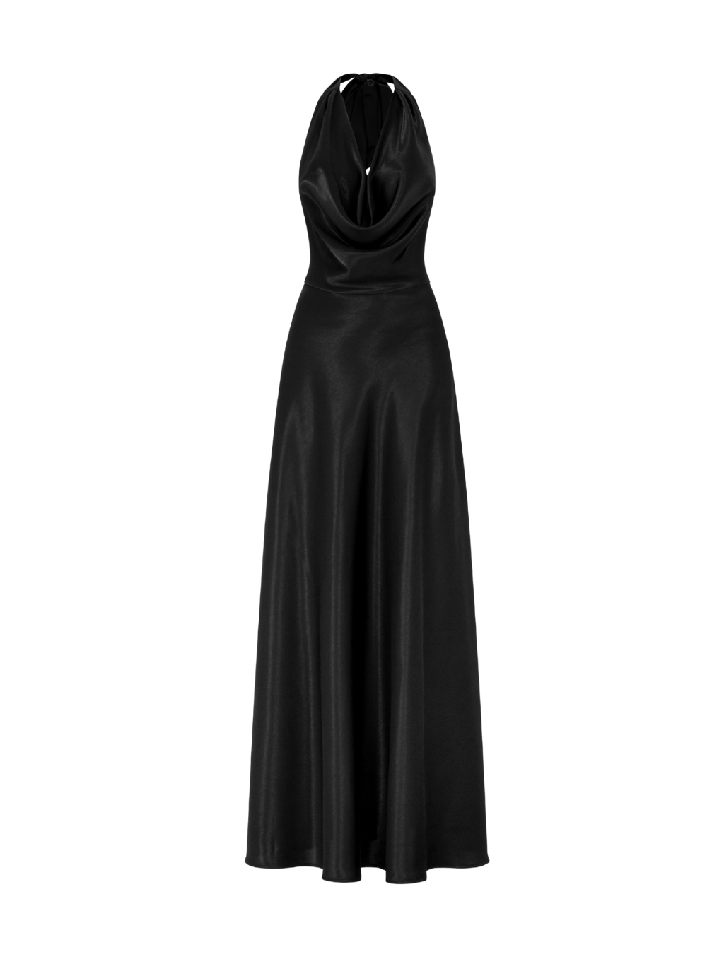 Halter Cowl - Neck Satin Gown - COCOSIN.OFFICIAL