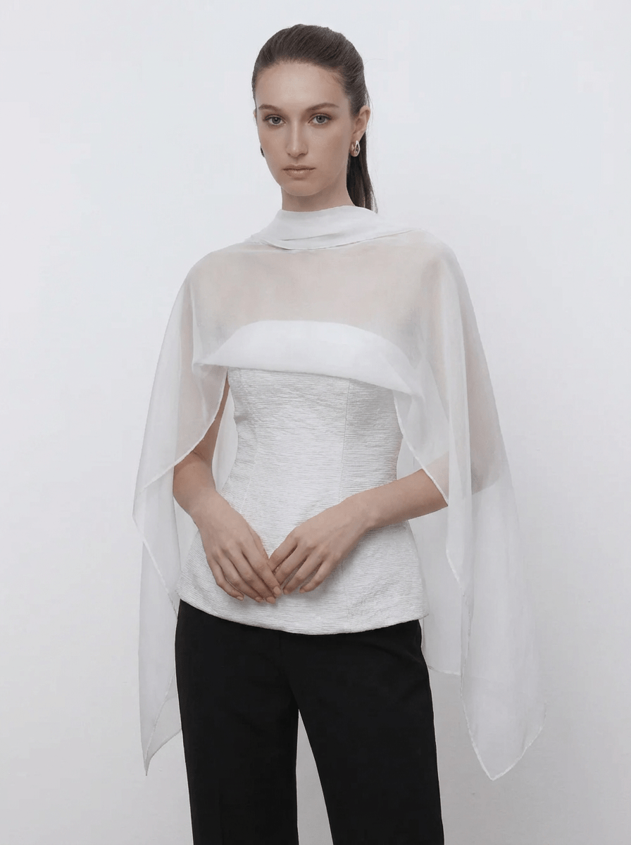 Ivory Drape Top - COCOSIN.OFFICIAL