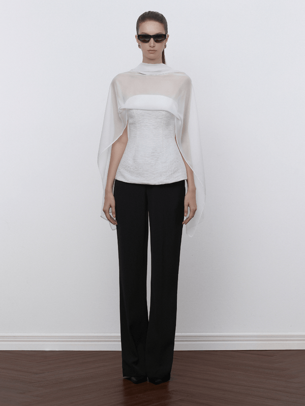 Ivory Drape Top - COCOSIN.OFFICIAL
