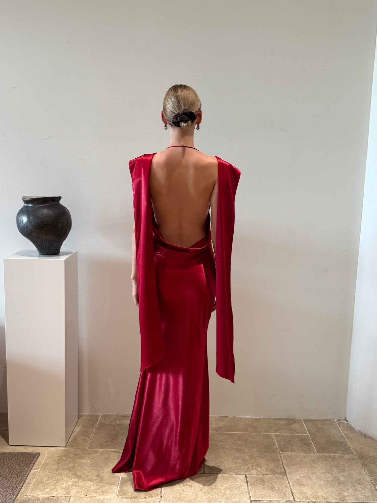 Liora Backless Satin Gown - COCOSIN.OFFICIAL
