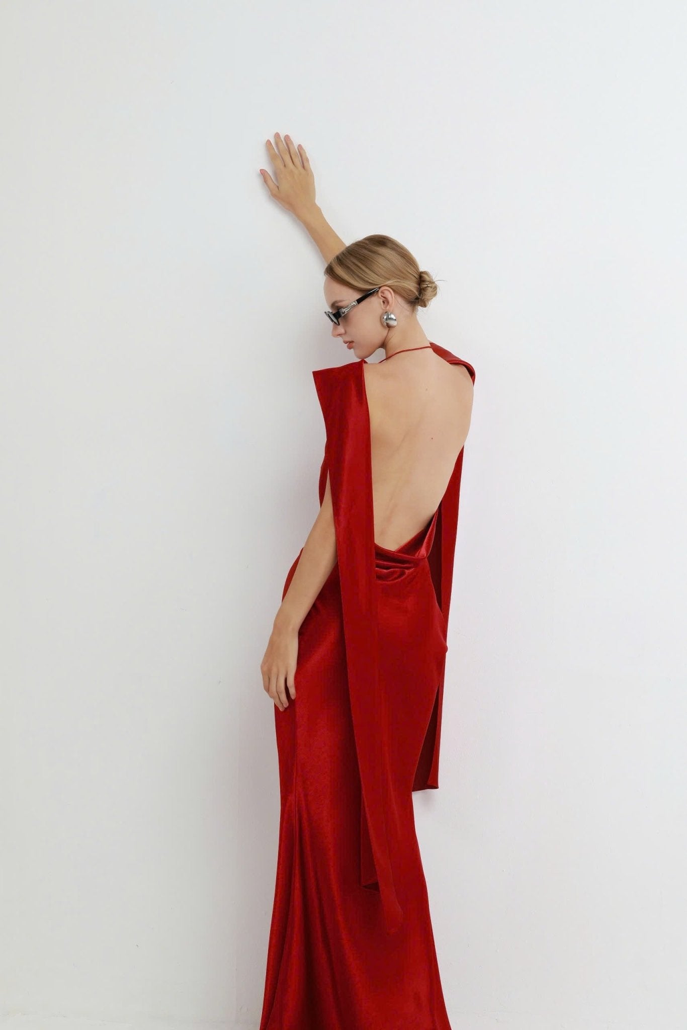 Liora Backless Satin Gown - COCOSIN.OFFICIAL