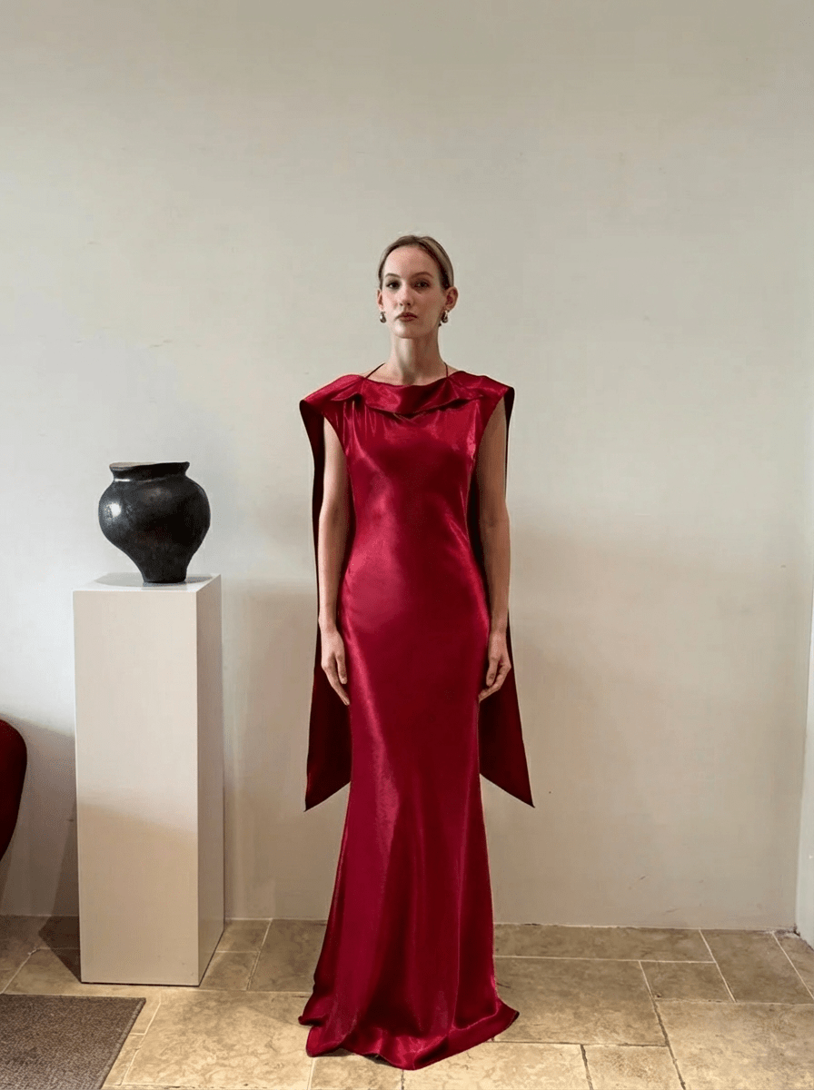 Liora Backless Satin Gown - COCOSIN.OFFICIAL
