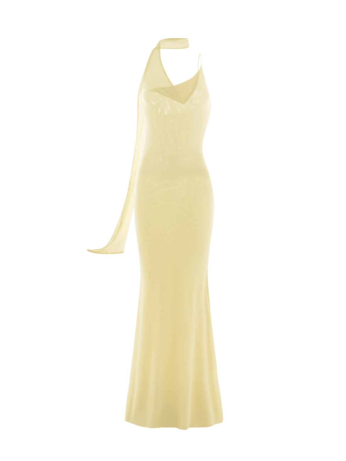 Mesh Halter - Neck Cowl Gown - COCOSIN.OFFICIAL