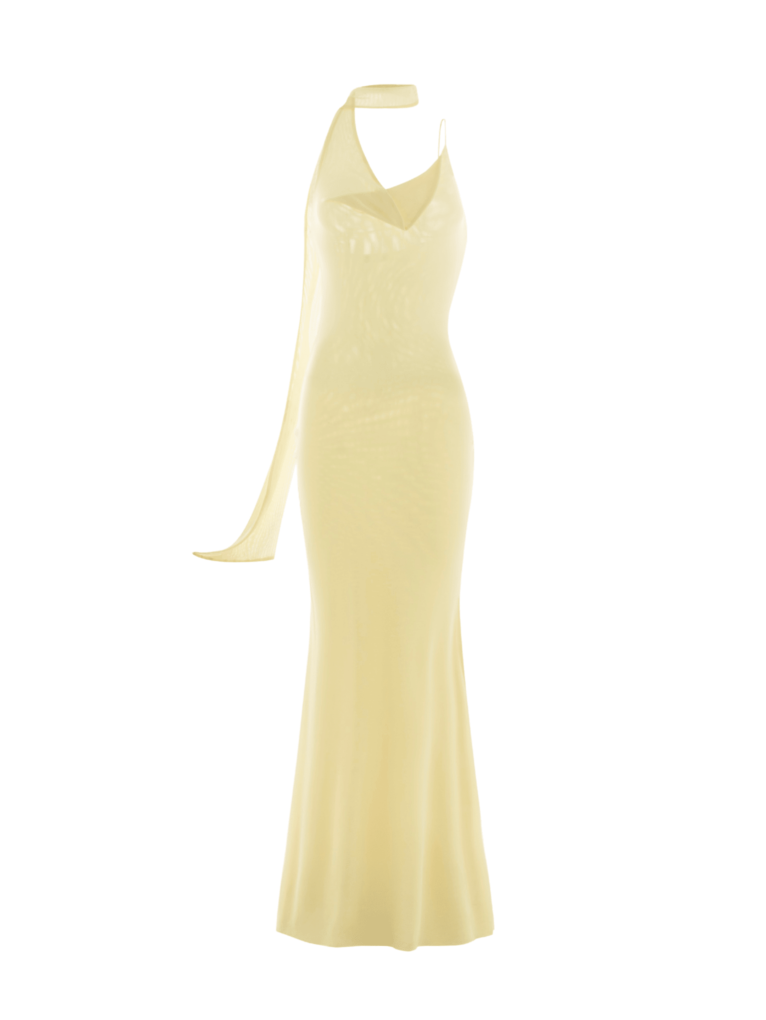 Mesh Halter - Neck Cowl Gown - COCOSIN.OFFICIAL