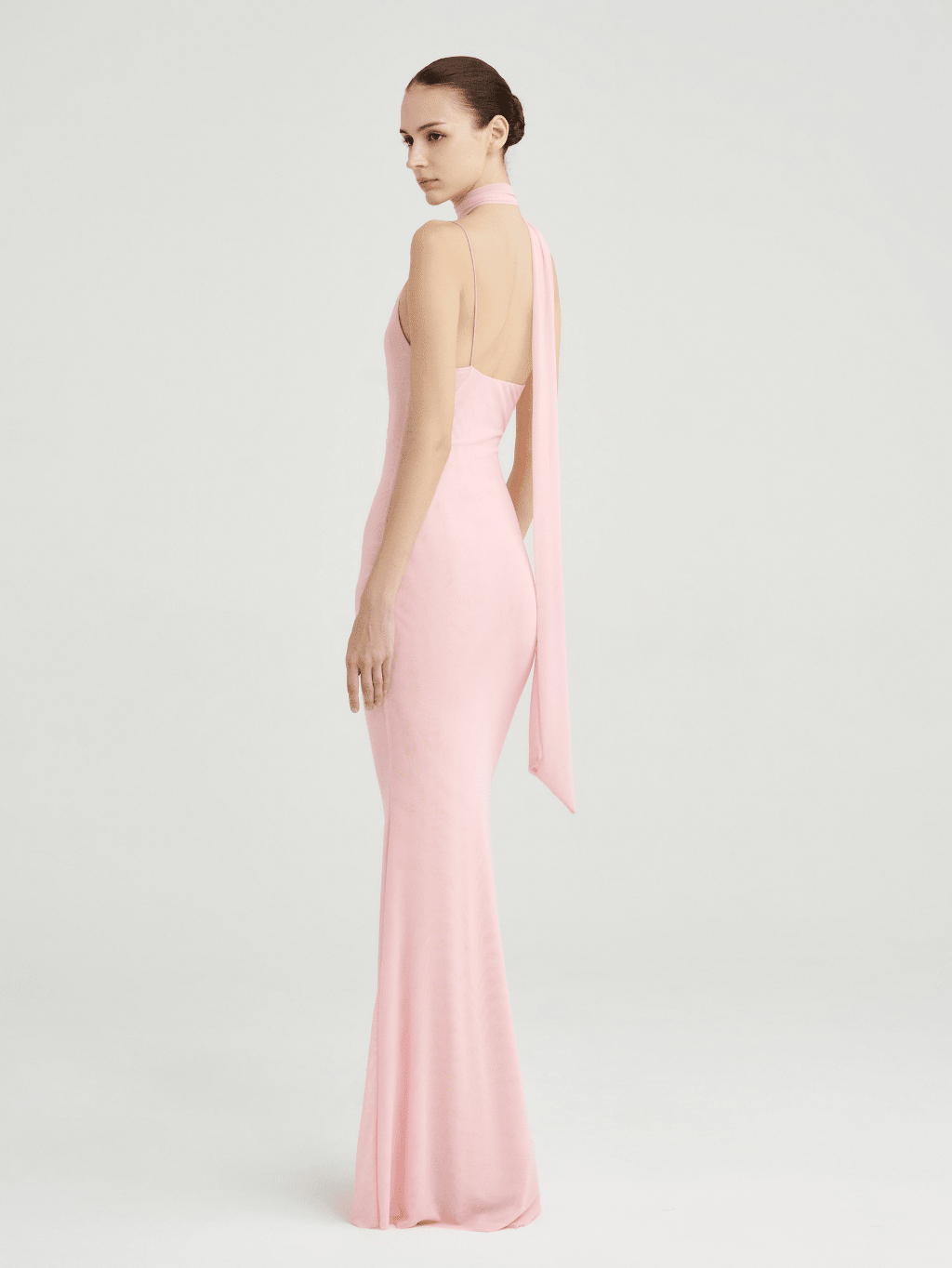 Elegant Mesh Halter Neck Dress for Effortless Chic Style  COCOSIN.OFFICIAL