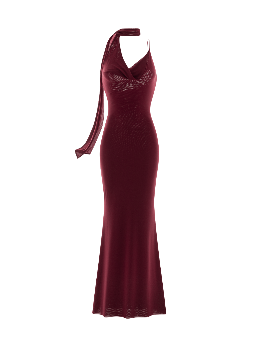 Mesh Halter - Neck Cowl Gown - COCOSIN.OFFICIAL