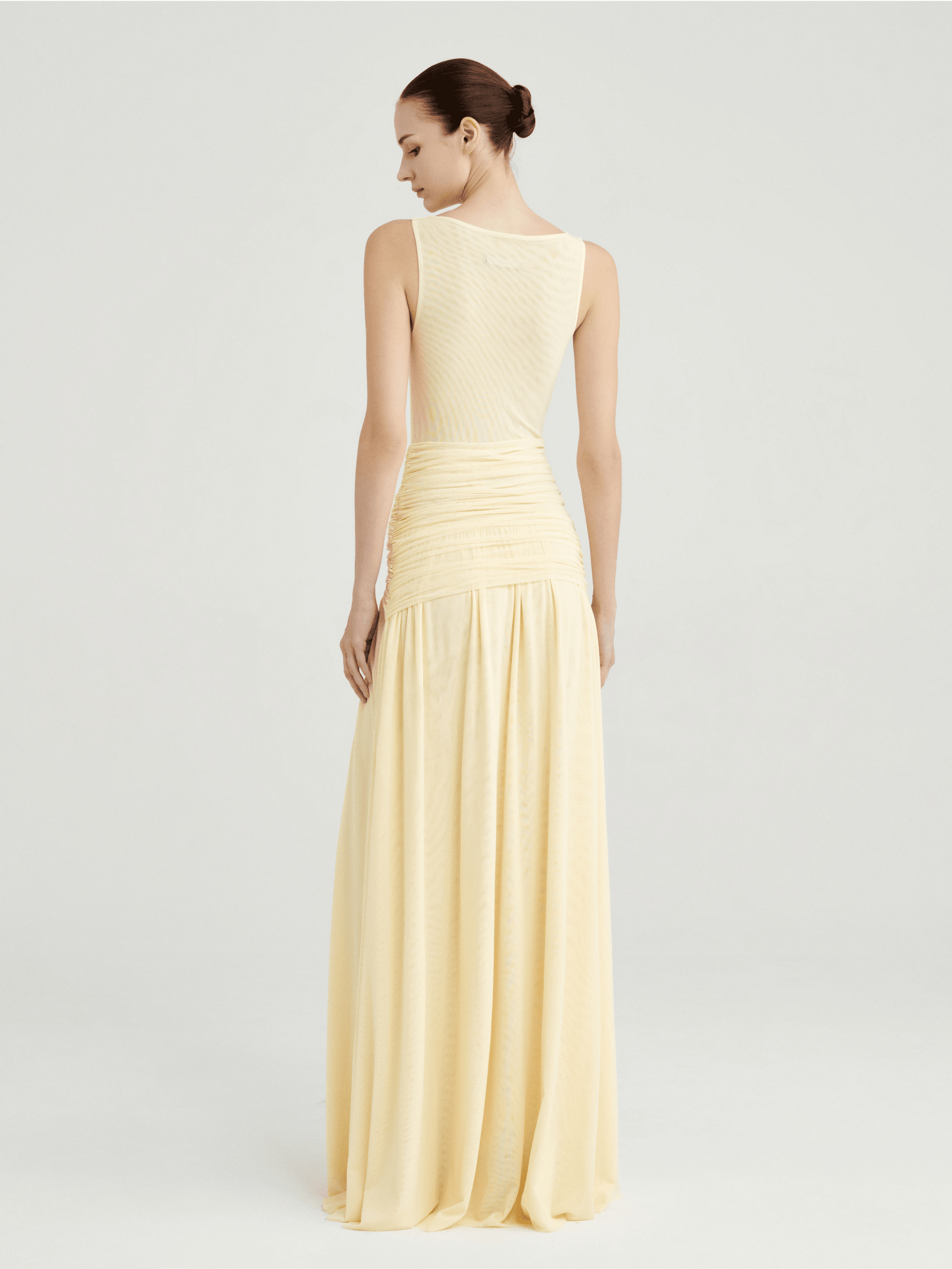 Mesh Twist Waist Maxi Dress - COCOSIN.OFFICIAL