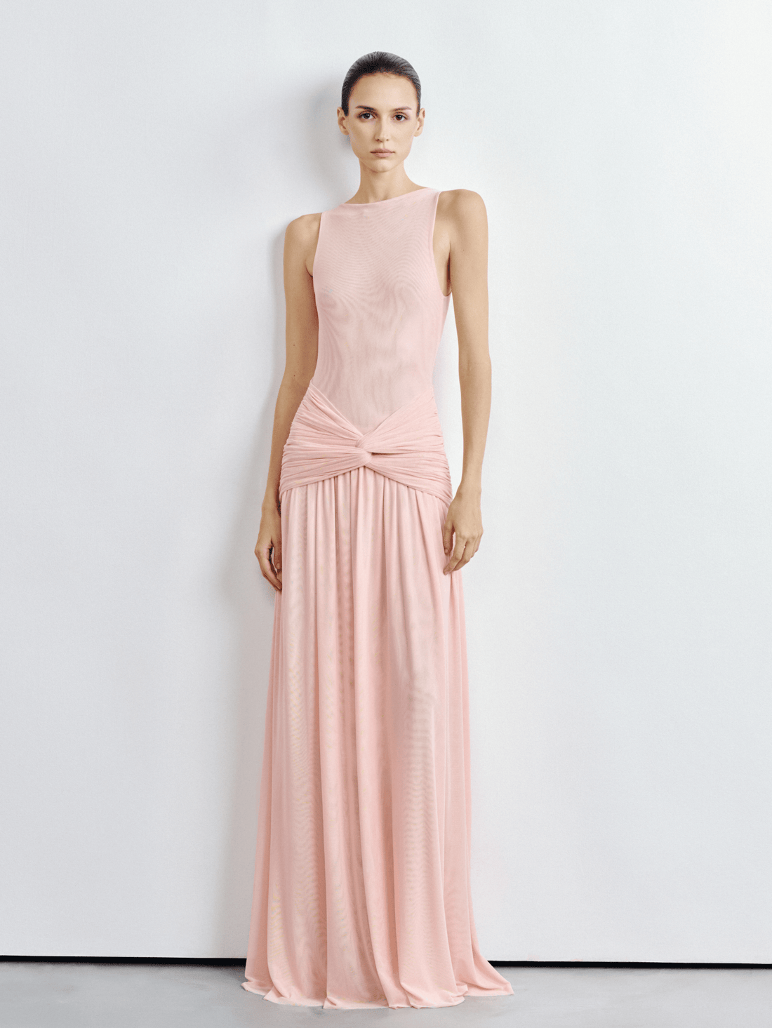 Mesh Twist Waist Maxi Dress - COCOSIN.OFFICIAL