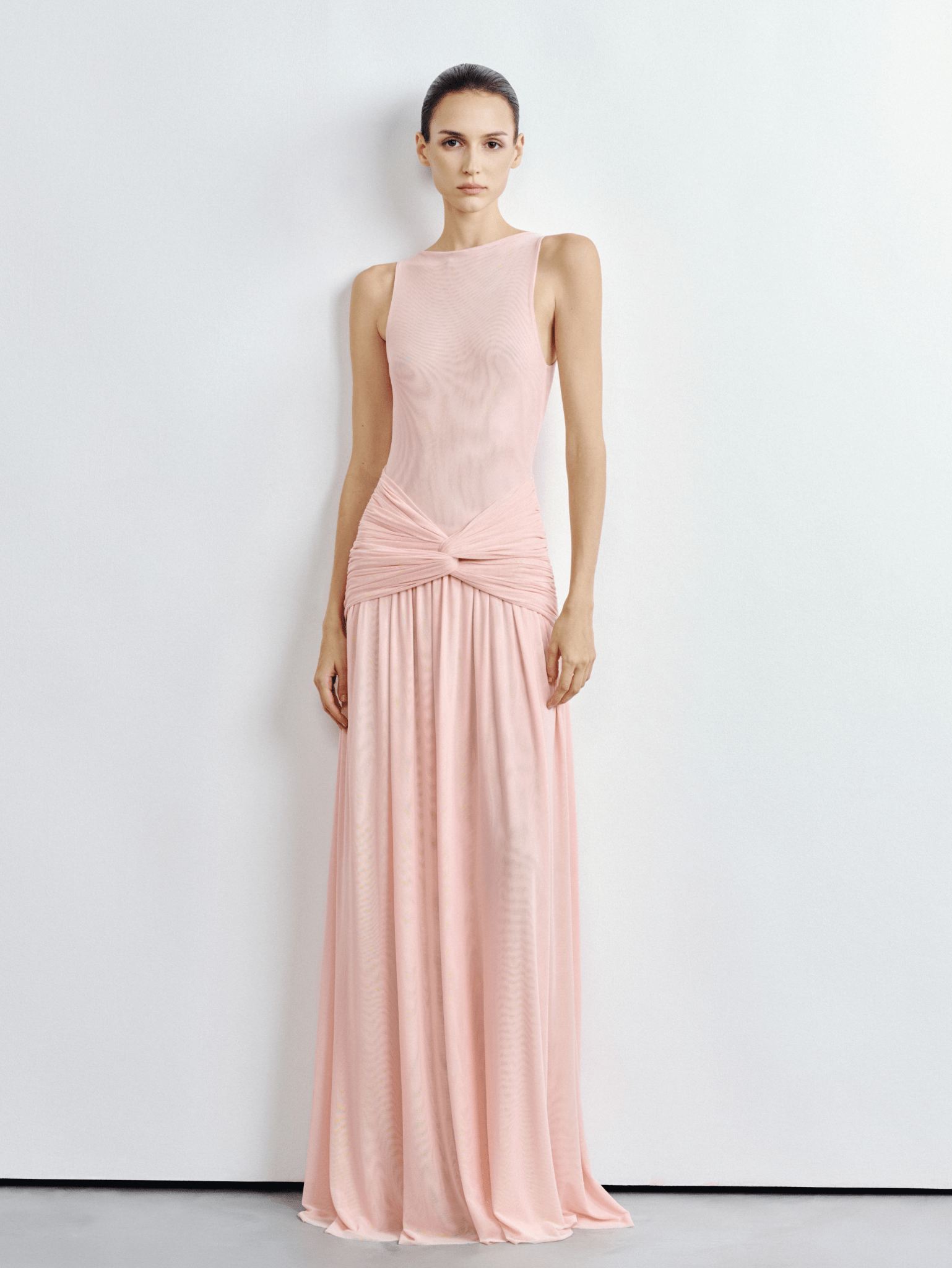 Mesh Twist Waist Maxi Dress - COCOSIN.OFFICIAL