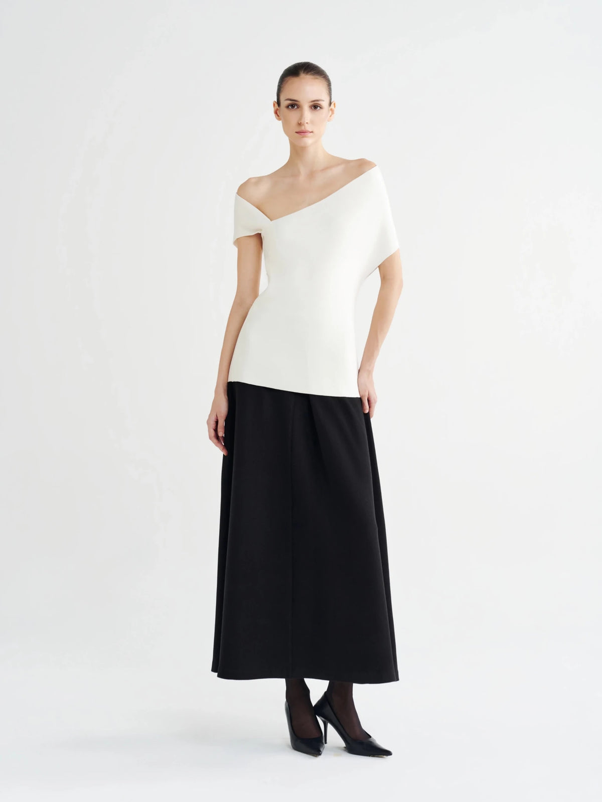 Minimalist Flared Midi Skirt - COCOSIN.OFFICIAL
