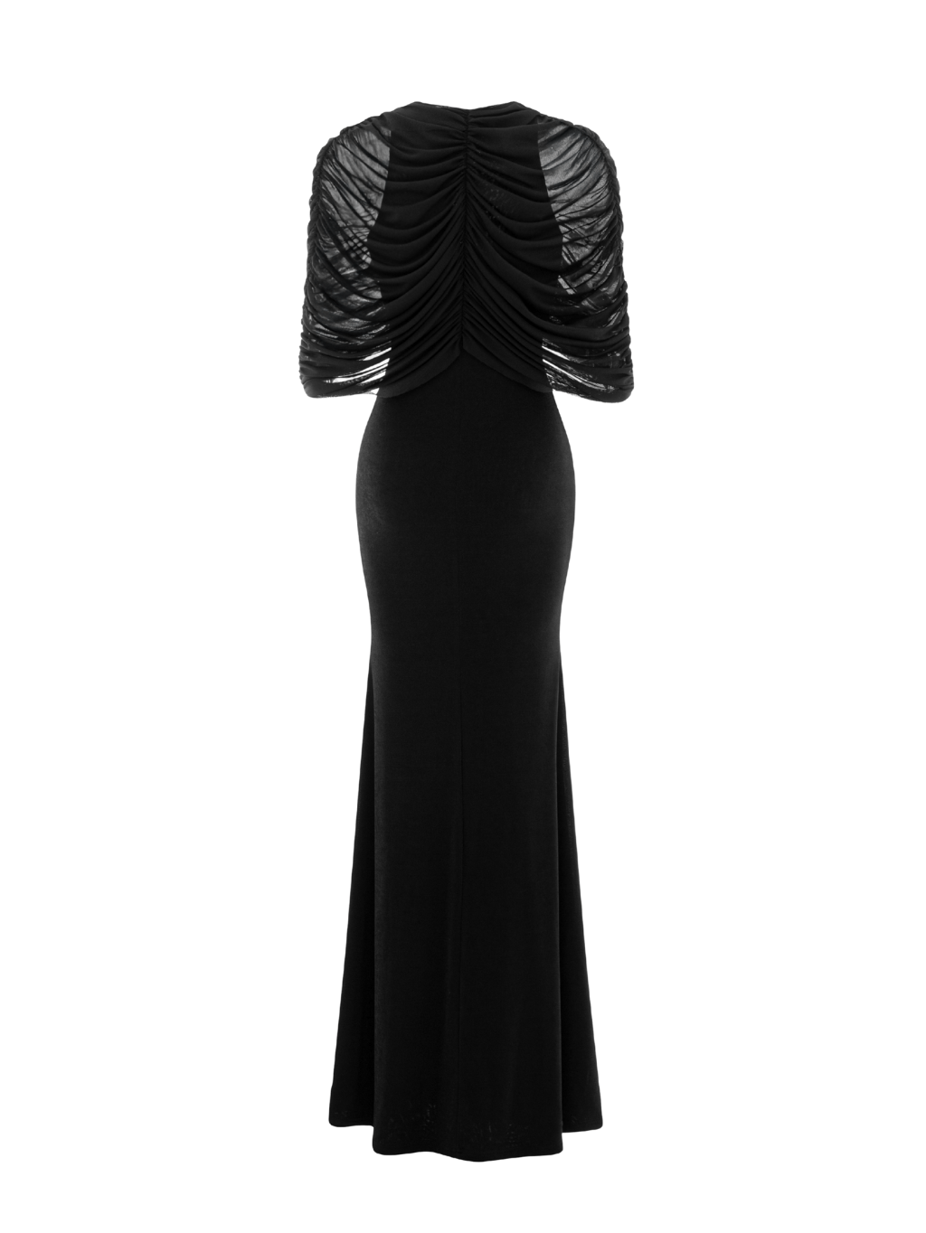 Nocturne Draped Mesh Gown - COCOSIN.OFFICIAL