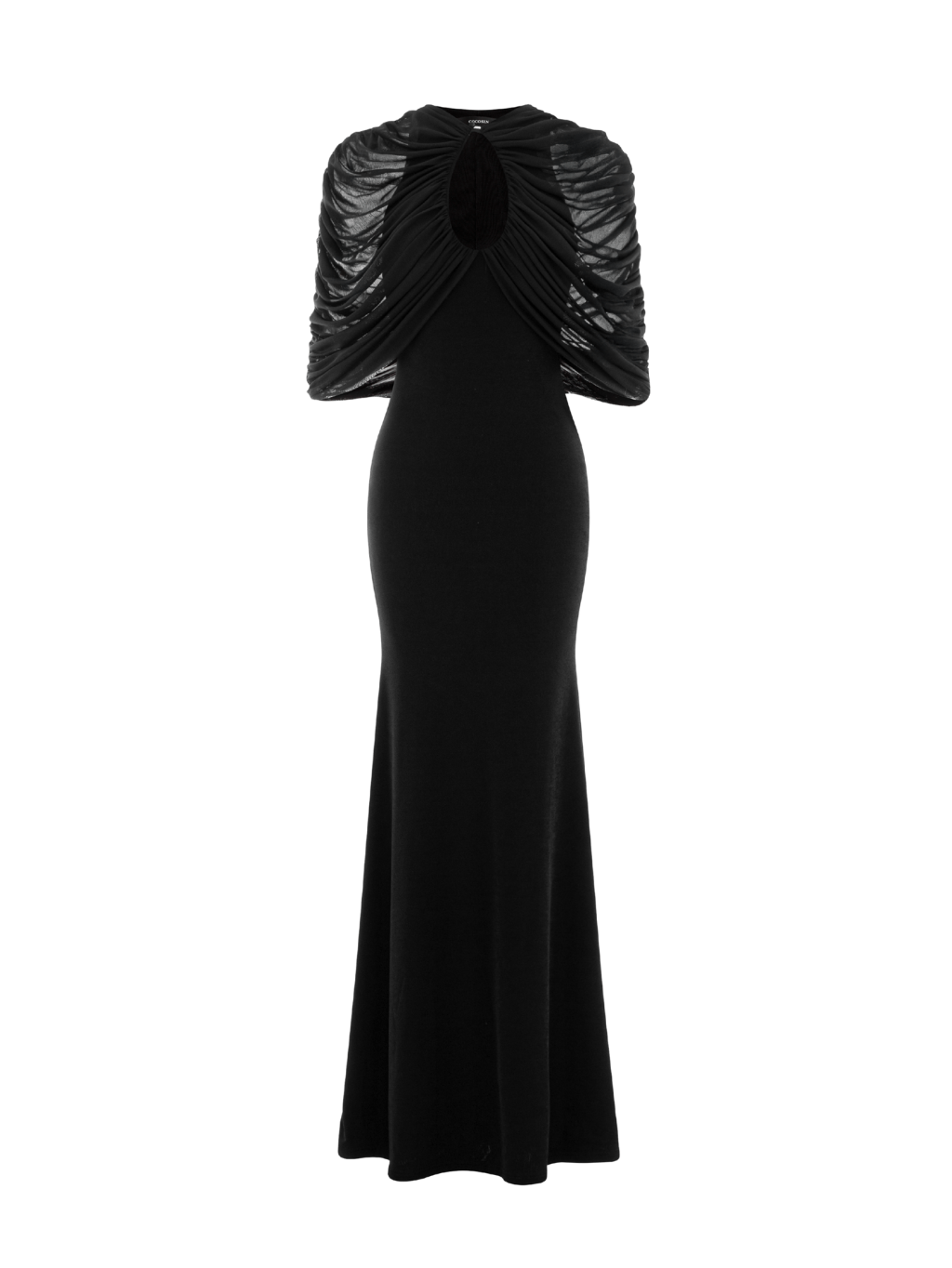 Nocturne Draped Mesh Gown - COCOSIN.OFFICIAL