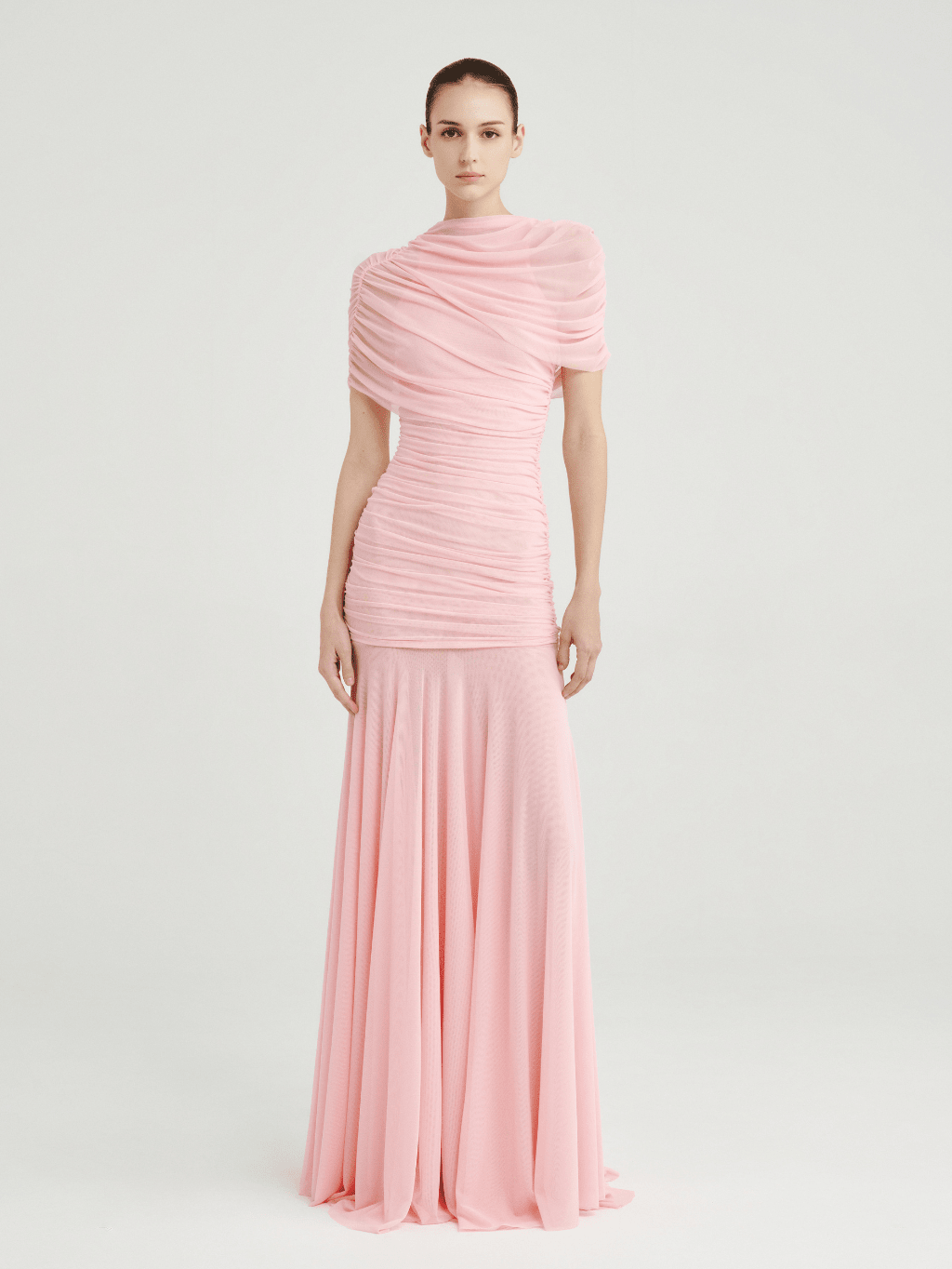Elegant One-Shoulder Ruched Dress for Modern Sophistication COCOSIN.OFFICIAL Elegant One-Shoulder Ruched Dress for Modern Sophistication COCOSIN.OFFICIAL