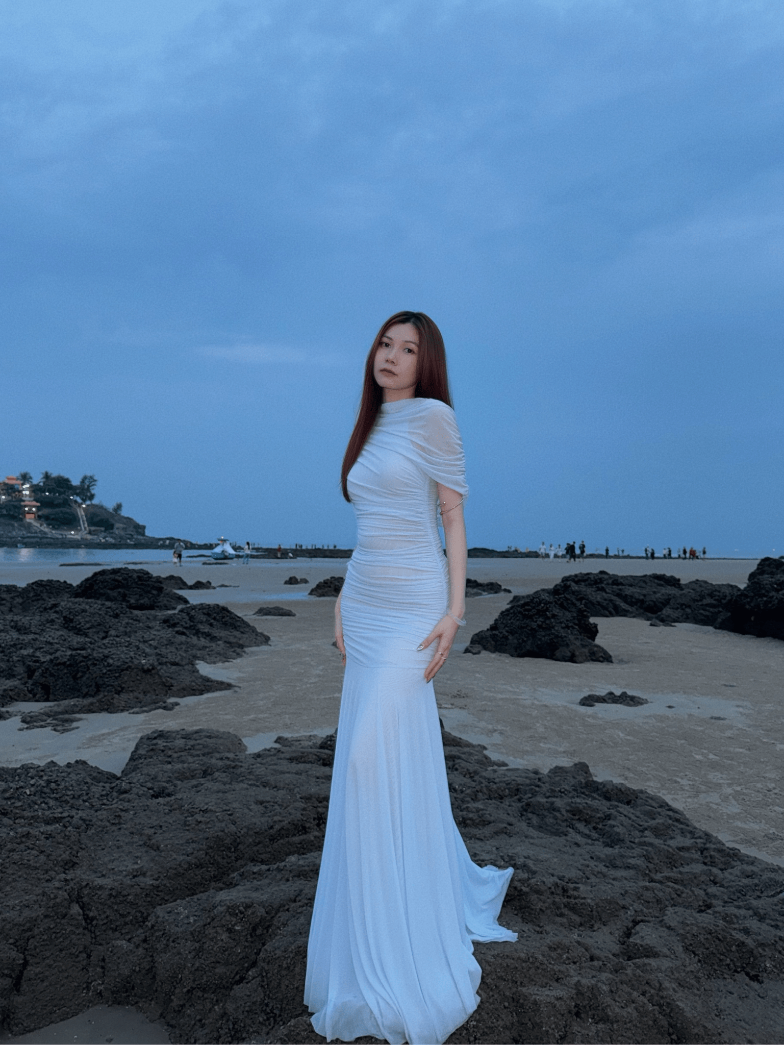 One - Shoulder Ruched Gown - COCOSIN.OFFICIAL