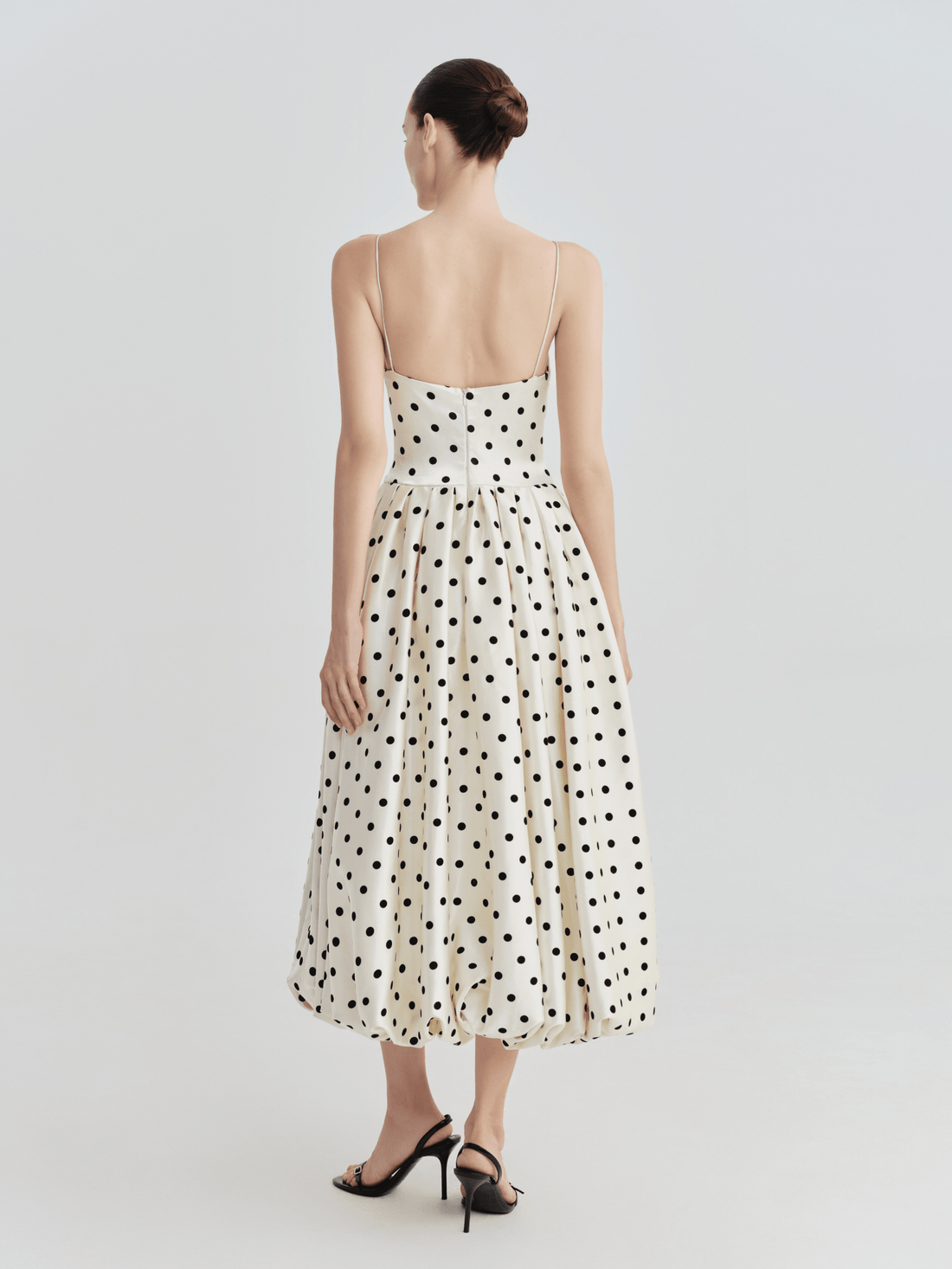 Polka Dot Slip - Strap Fit & Flare Midi Dress - COCOSIN.OFFICIAL