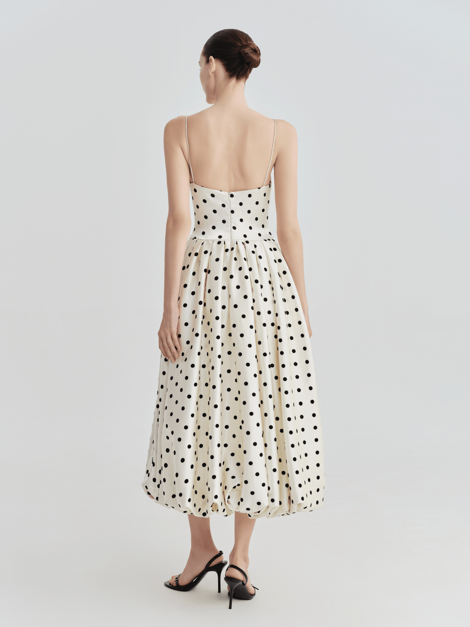 Polka Dot Slip - Strap Fit & Flare Midi Dress - COCOSIN.OFFICIAL