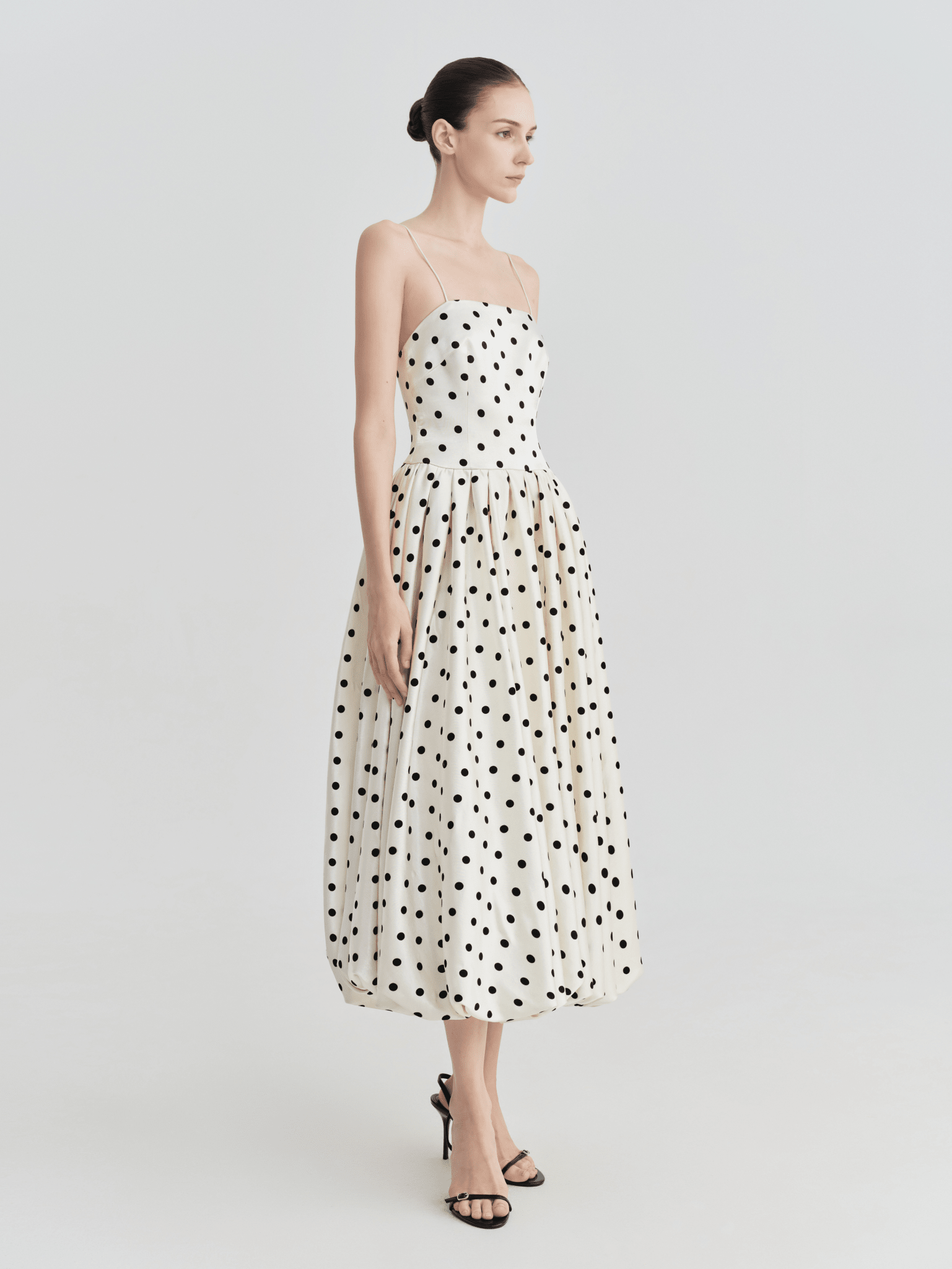 Elegant Polka Dot Fit & Flare Midi Dress for Women – COCOSIN.OFFICIAL
