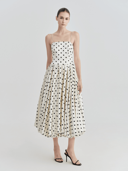 Elegant Polka Dot Fit & Flare Midi Dress for Women COCOSIN.OFFICIAL Elegant Polka Dot Fit & Flare Midi Dress for Women COCOSIN.OFFICIAL