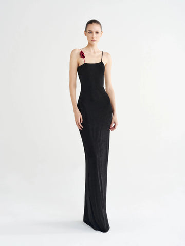 Rosette Accent Cami Maxi Dress - COCOSIN.OFFICIAL