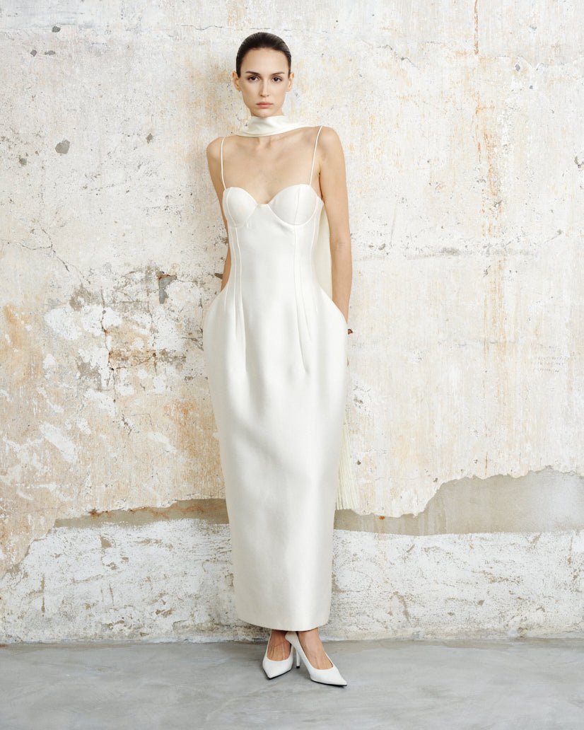 The Bianca Sculpted Taffeta Gown - COCOSIN.OFFICIAL
