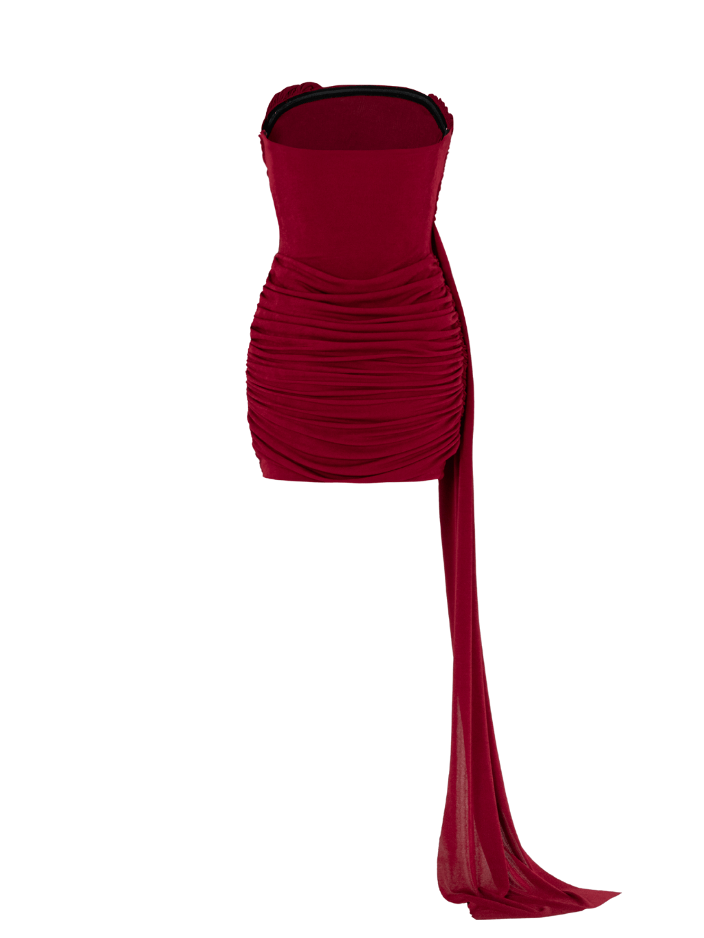 The Crimson Drape Mini Dress - COCOSIN.OFFICIAL