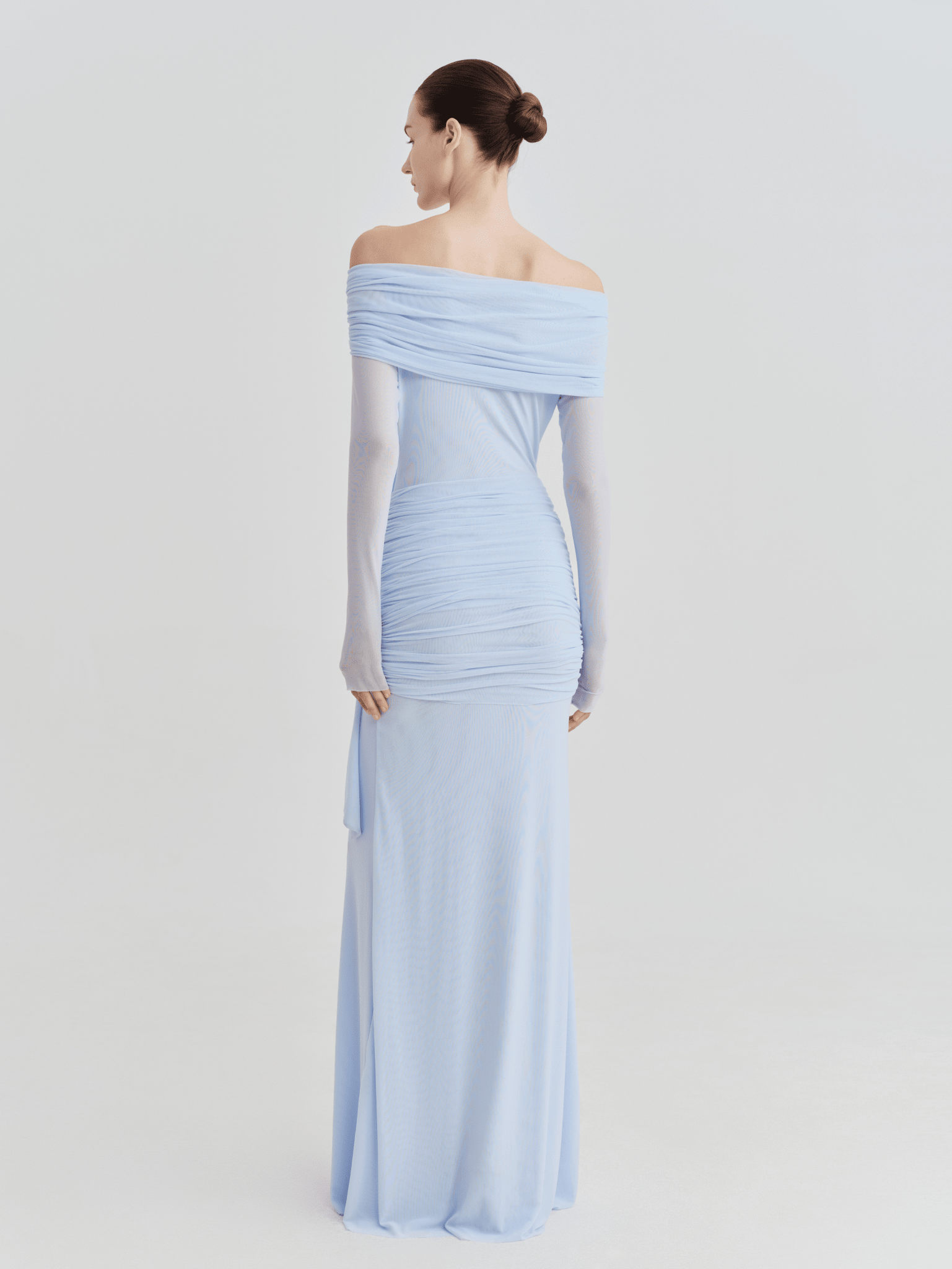 The Lily Off - Shoulder Draped Tie Maxi Dress - COCOSIN.OFFICIAL